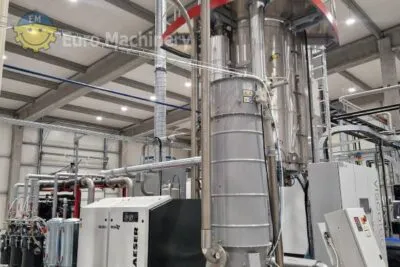 PET flakes decontamination and drying