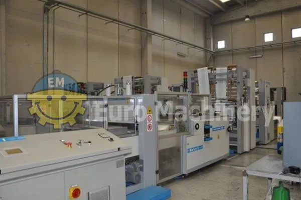 13002 Carrier Bag Machine Mobert Gamma 8 Bag Machine from Mobert srl for production of carrier bags such as: shopper, t-shirt and open mouth with up to 800 mm sealing width.