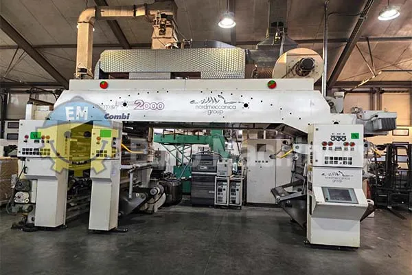 7189 Nordmeccanica super combi 2000 L1100 Versatile plastic lamination machine | Nordmeccanica laminator